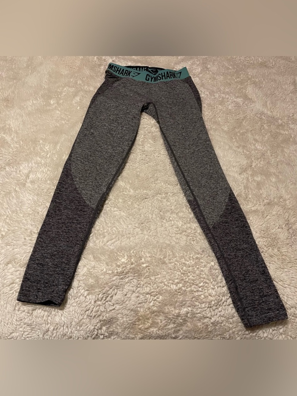 Women's Gymshark Dry Flex Leggings Size M Grey/Teal